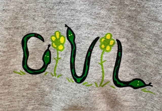 Civil Snakes Youth Tee - Ash Grey