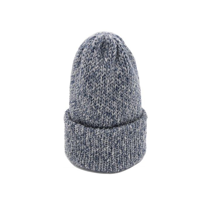 Chimney Ltd Short Stack Beanie - Island Marled/Classic Navy Blue