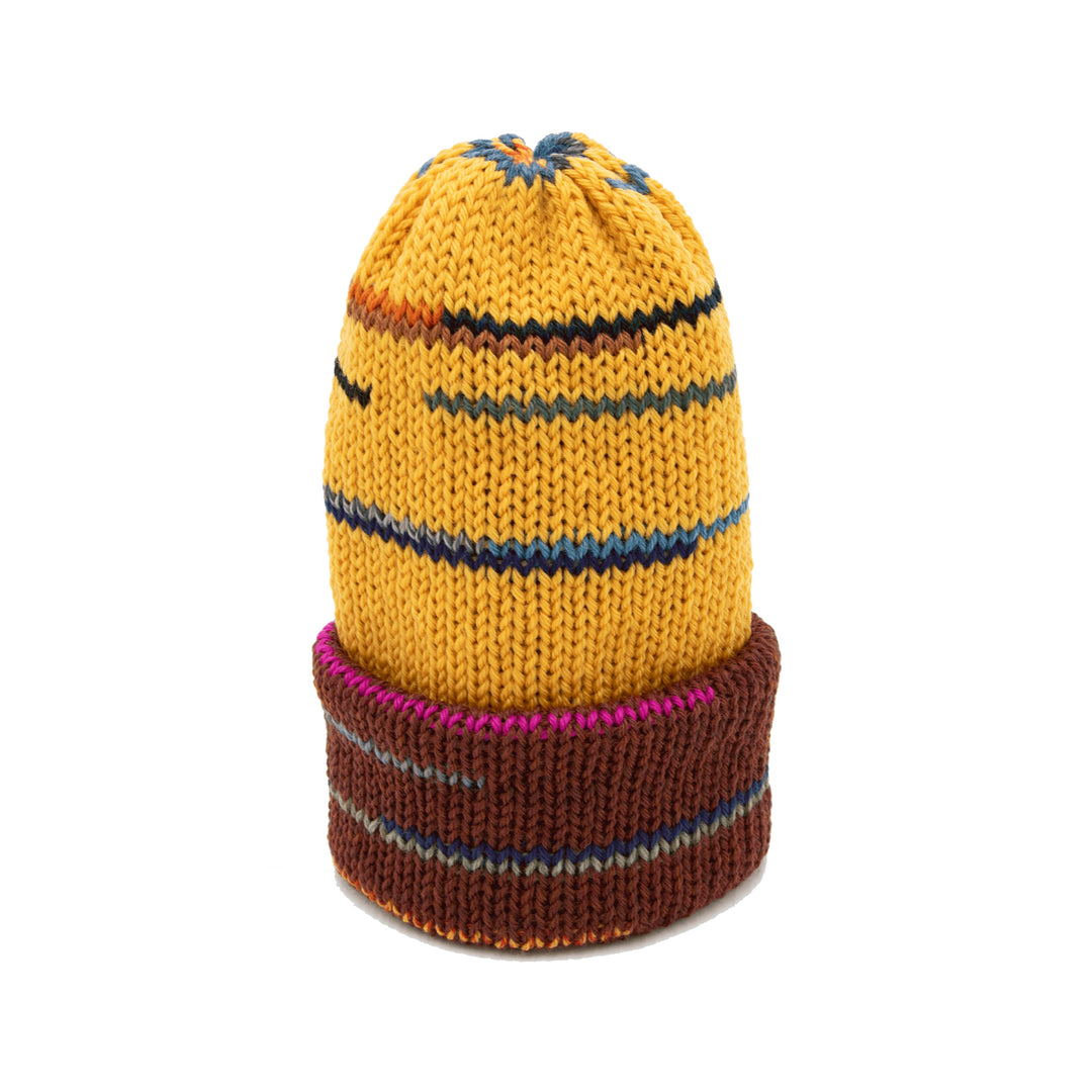 Chimney Ltd OG Fold Beanie - Rando Multi Yellow / Brick