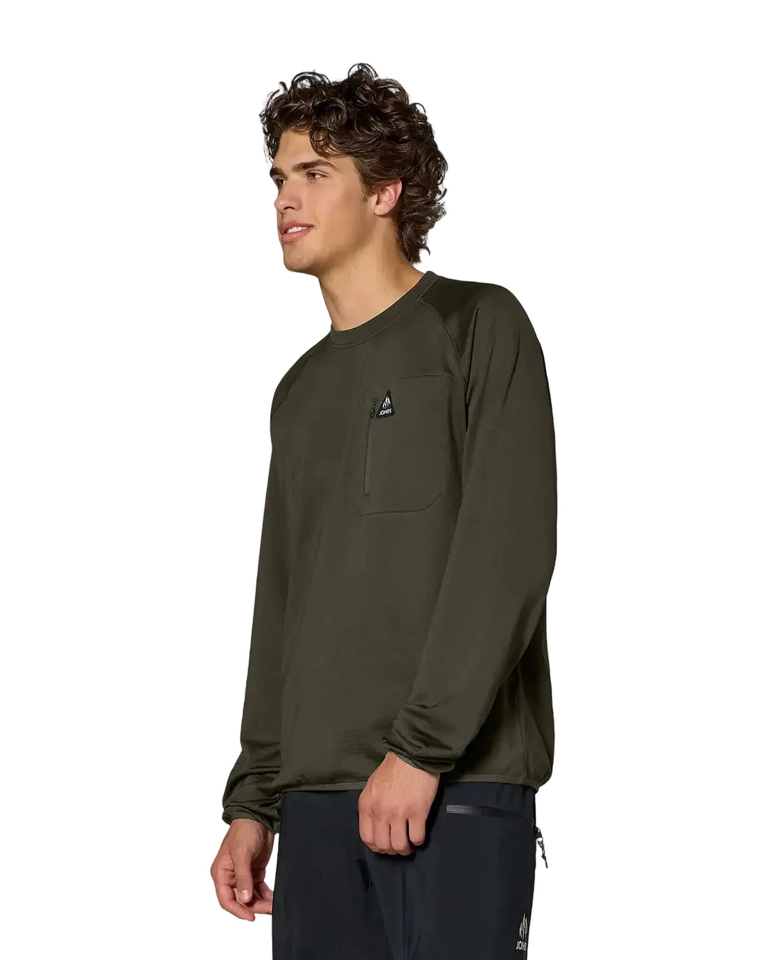 Jones Flagship Grid Crew Fleece - Green