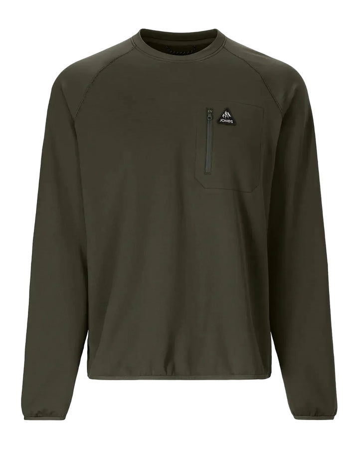 Jones Flagship Grid Crew Fleece - Green