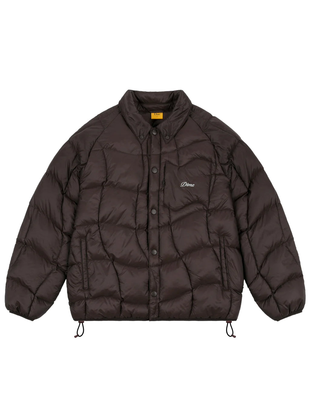 Dime Midweight Wave Puffer Jacket - Espresso
