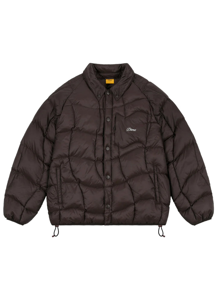 Dime Midweight Wave Puffer Jacket - Espresso