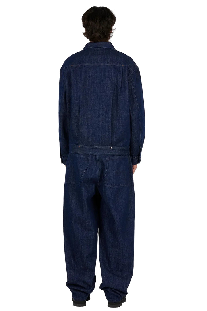 Dime Pleated Denim Jacket - Indigo