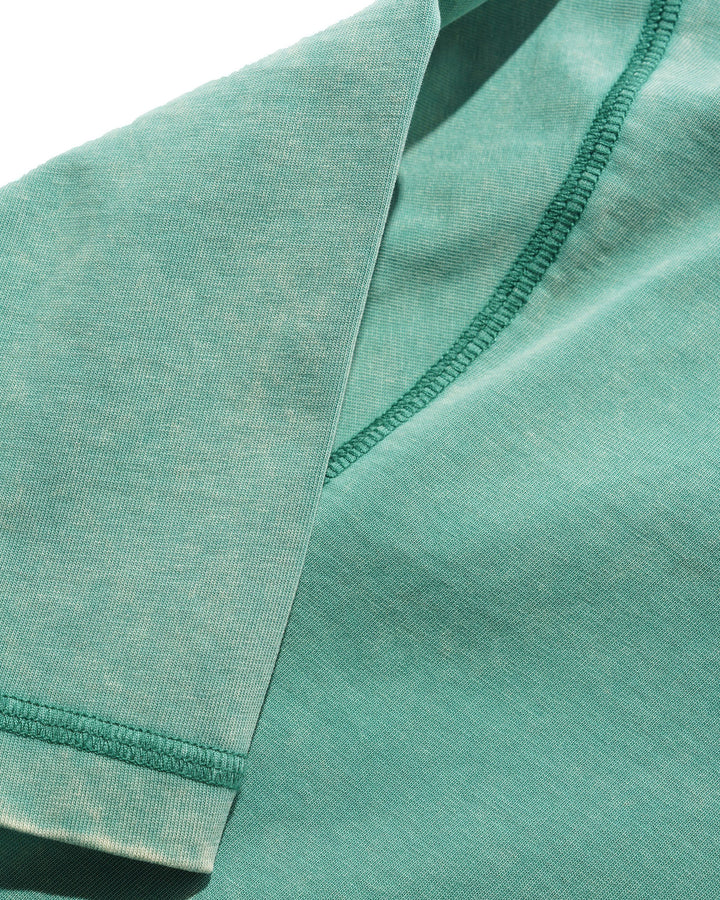 Butter Jive Overlock Stitch Tee - Distressed Jade