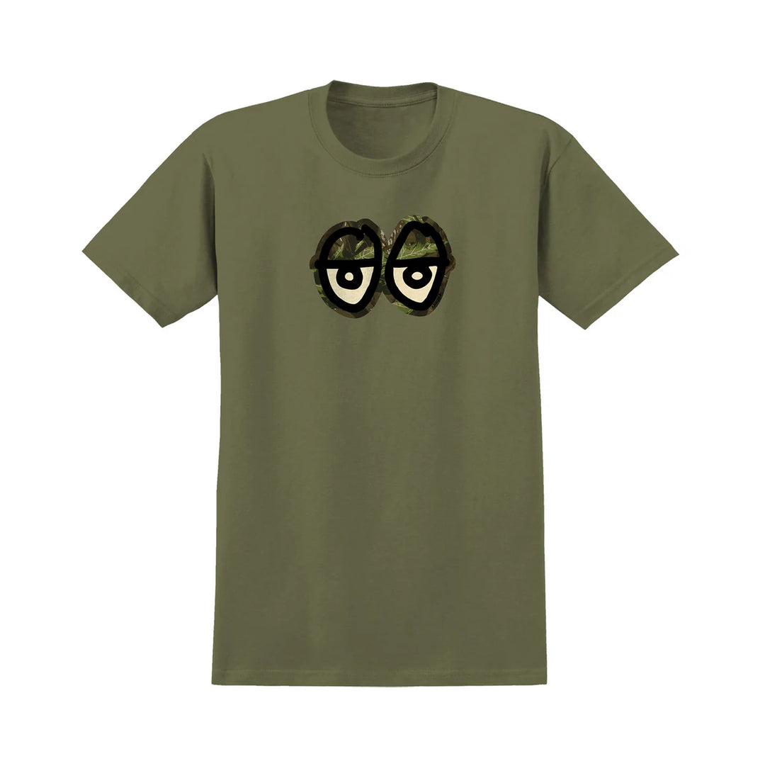 Krooked Eyes Camo Tee - Military Green