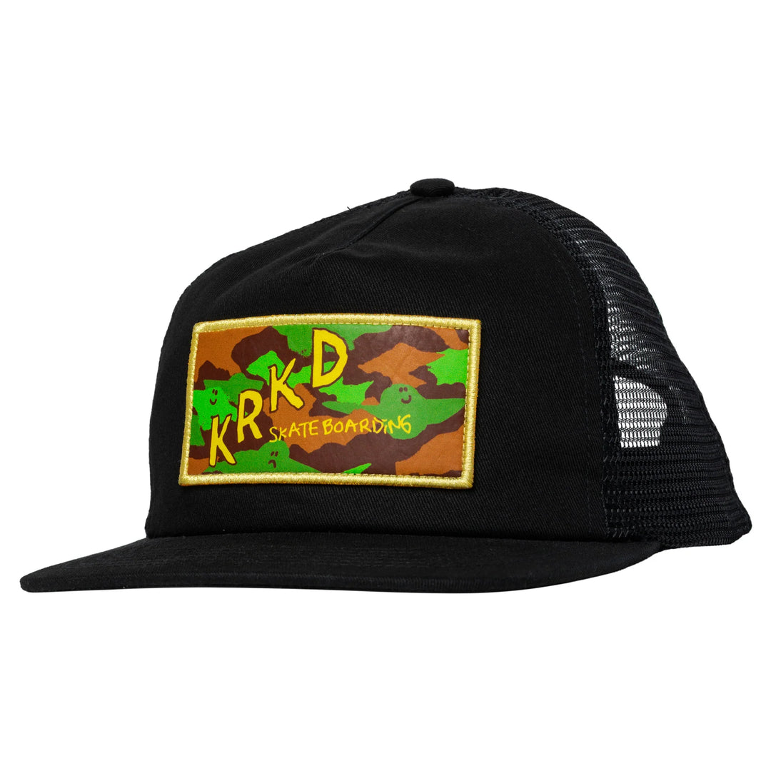 Krooked Mesh Camo Snap - Black