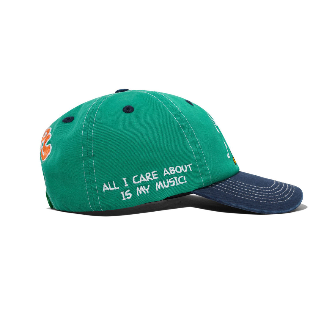Butter x Peanuts Music Snapback Cap - Washed Kelly Green