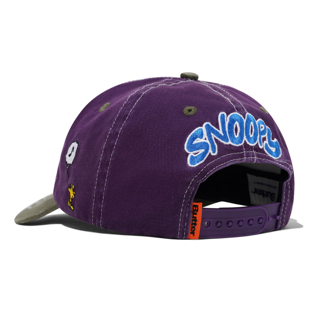 Butter x Peanuts Music Snapback Cap - Washed Purple