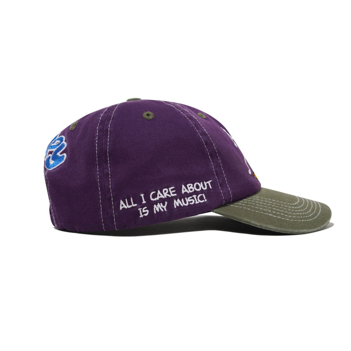 Butter x Peanuts Music Snapback Cap - Washed Purple