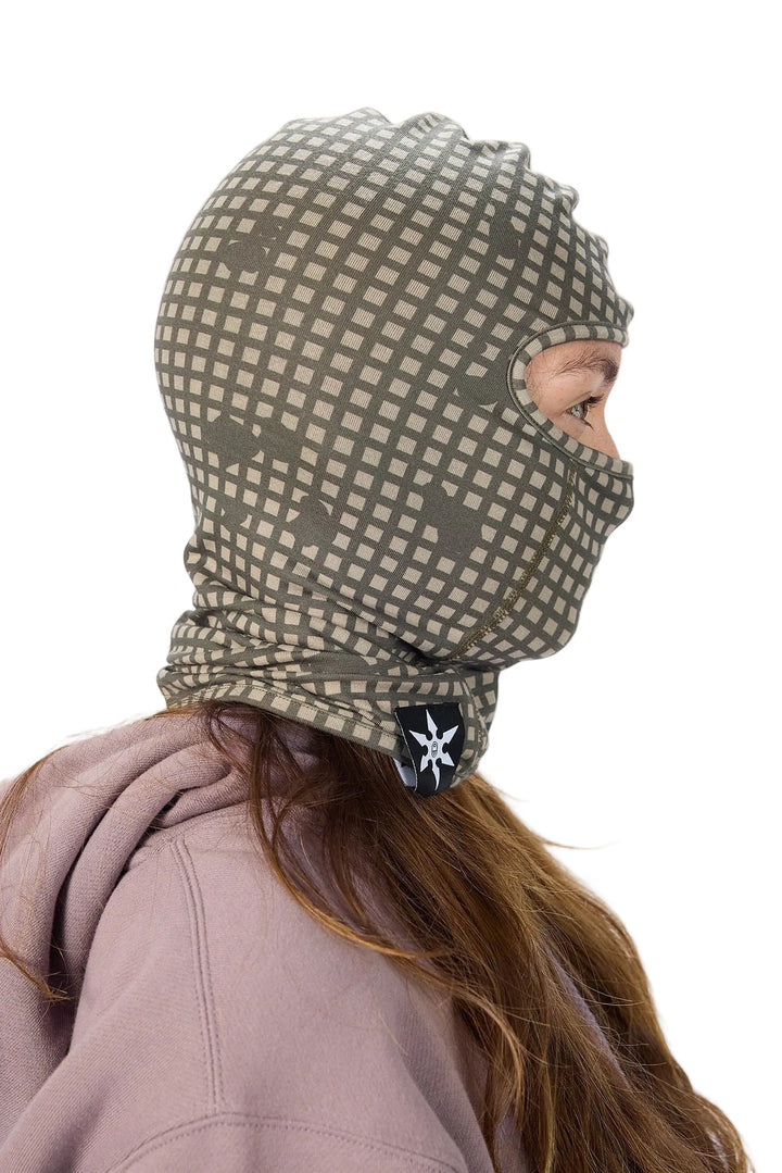 2027 Airblaster Ninja Face - Olive Grid