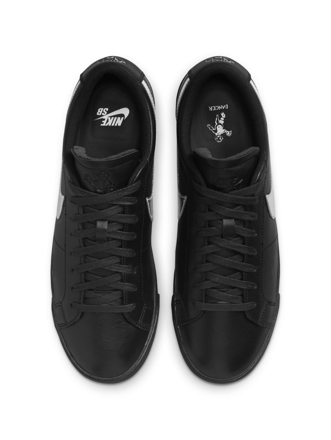 Nike SB Blazer Low Qs x Dancer - Black / Metallic Silver