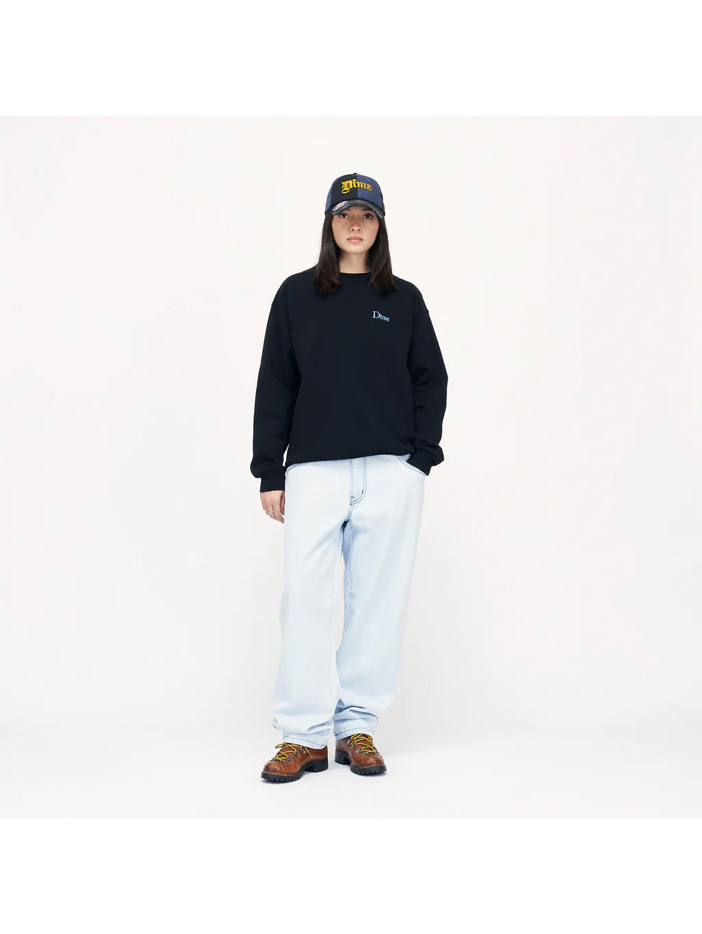 Dime Small Logo Crewneck - Black