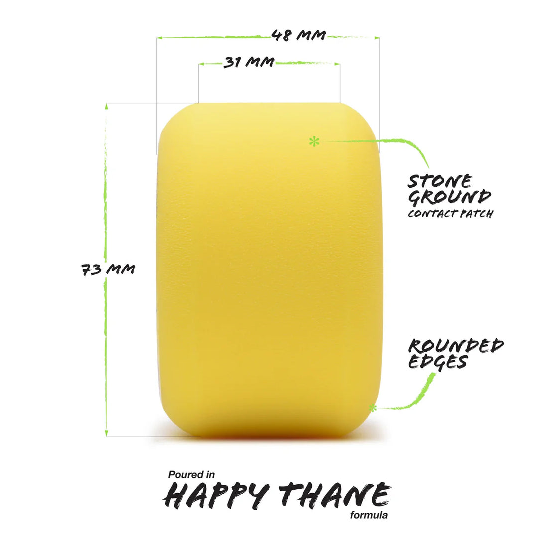 Orangatang Beefcake 86a Yellow - 73mm