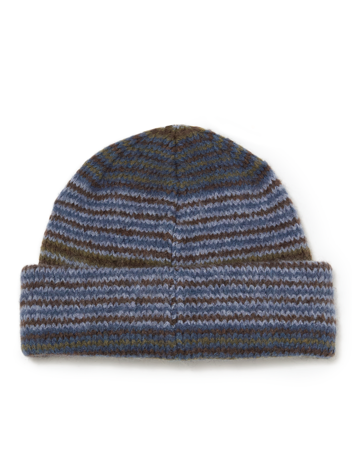 Polar George Beanie - Blue / Green Stripe