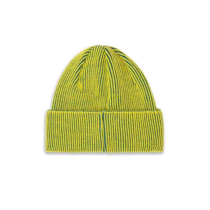 Polar Lines Merino Beanie - Chartreuse / Army Green