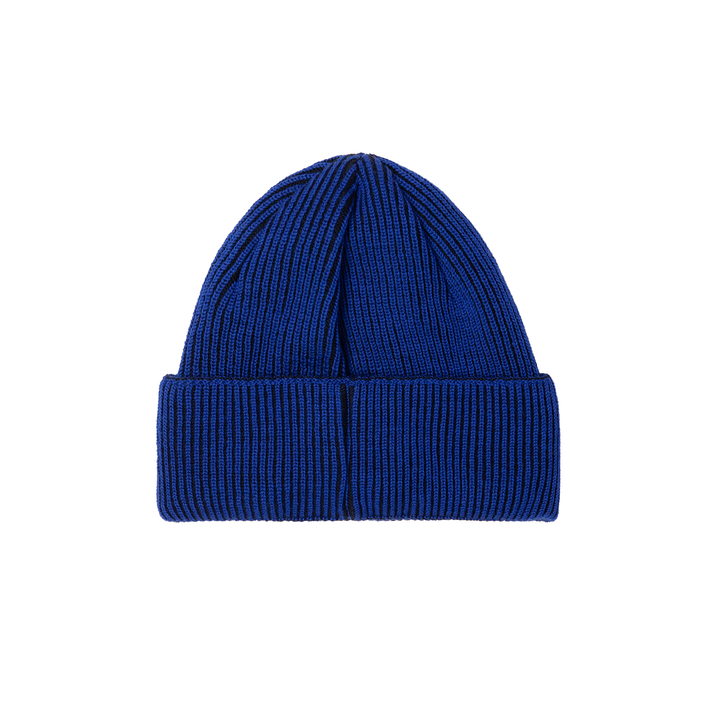 Polar Lines Merino Beanie - Egyptian Blue / Black