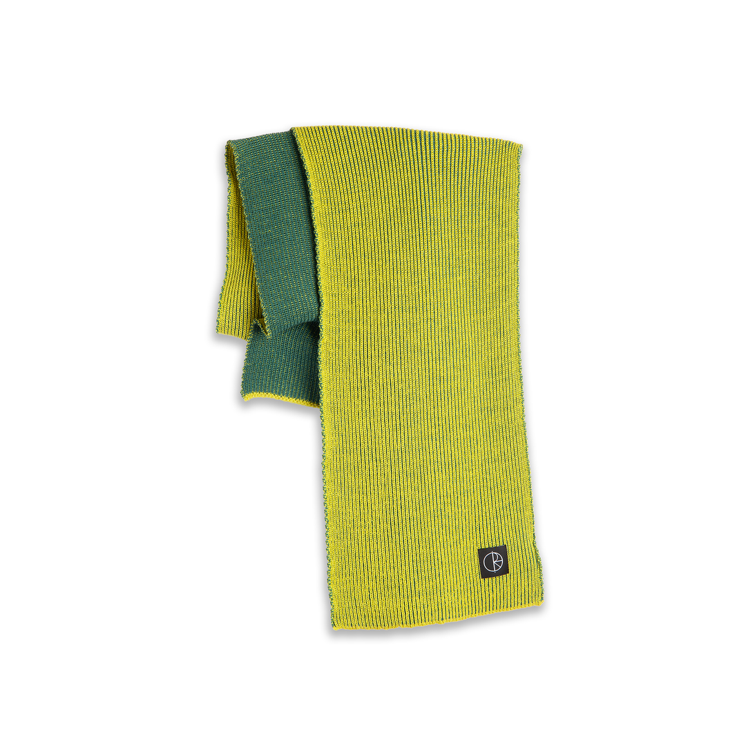 Polar Lines Merino Scarf - Chartreuse / Olive
