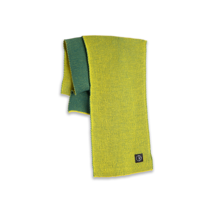 Polar Lines Merino Scarf - Chartreuse / Olive