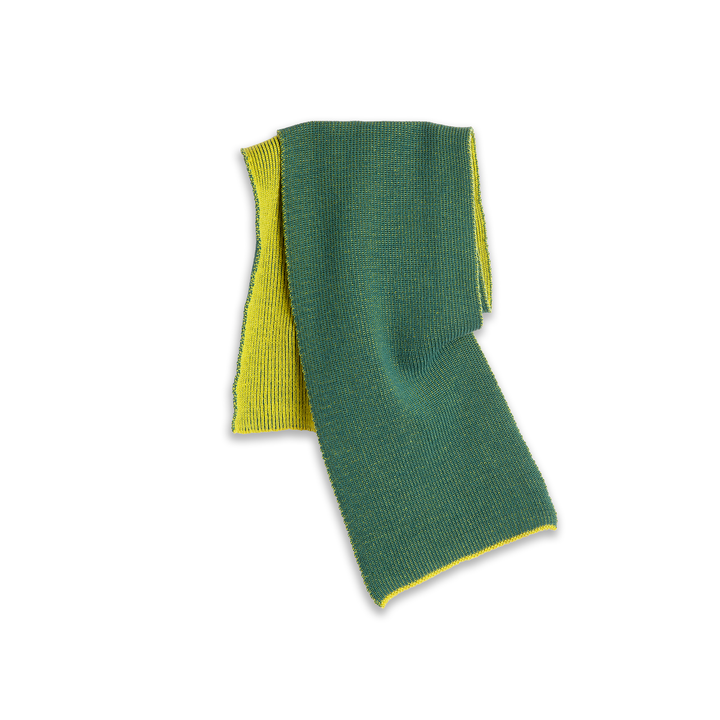 Polar Lines Merino Scarf - Chartreuse / Olive