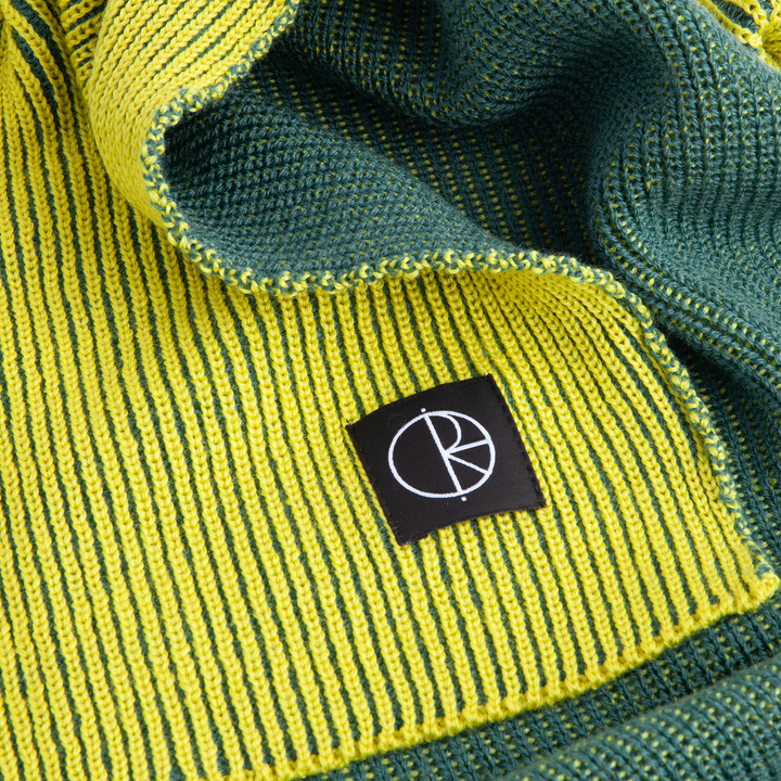 Polar Lines Merino Scarf - Chartreuse / Olive