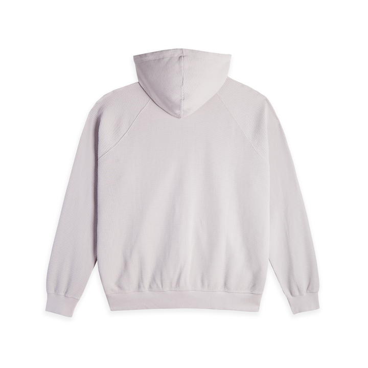 Polar Waffle Zip Hoodie - Pale Taupe