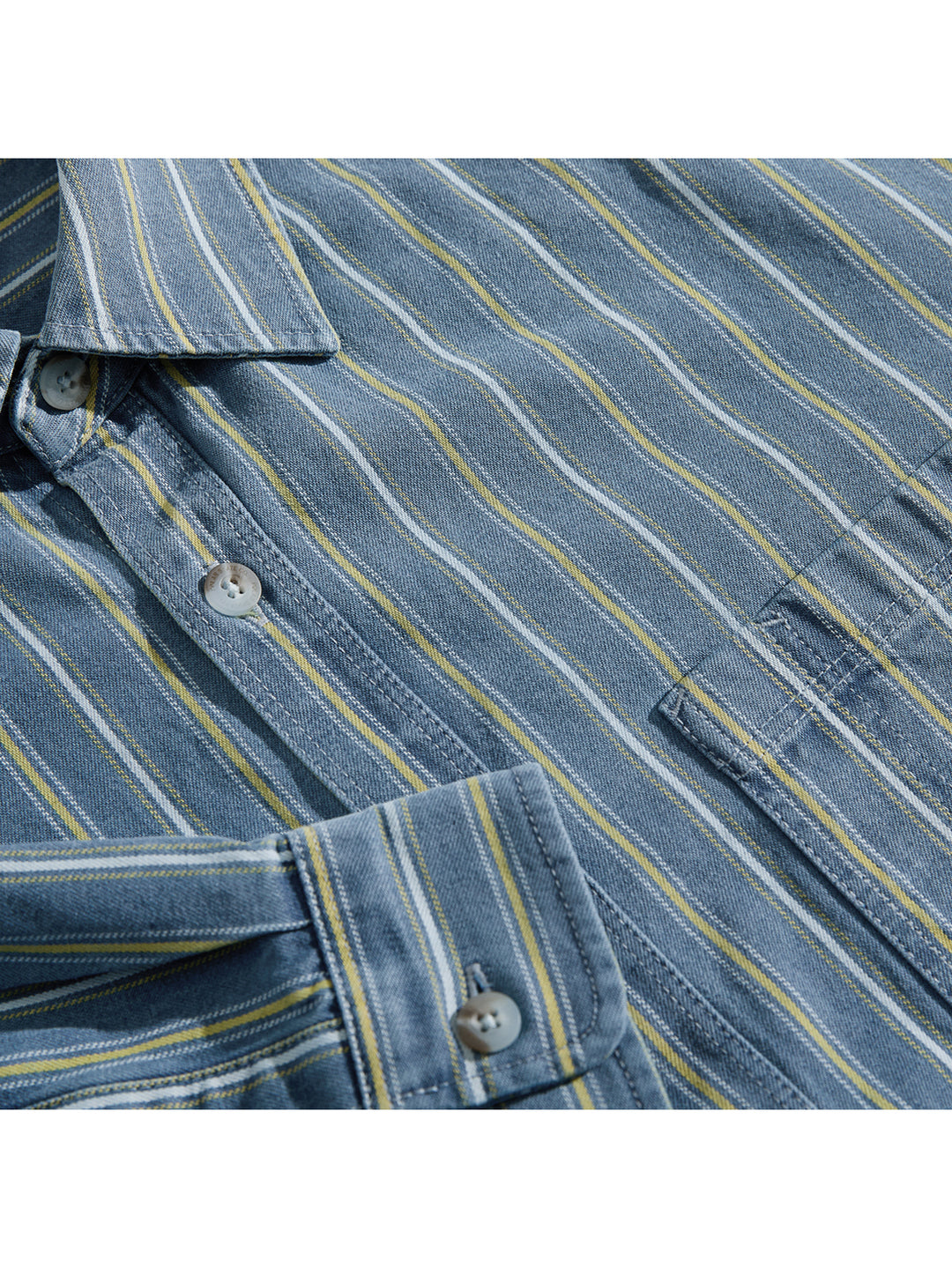 Polar Mike Denim Shirt - Blue / Yellow