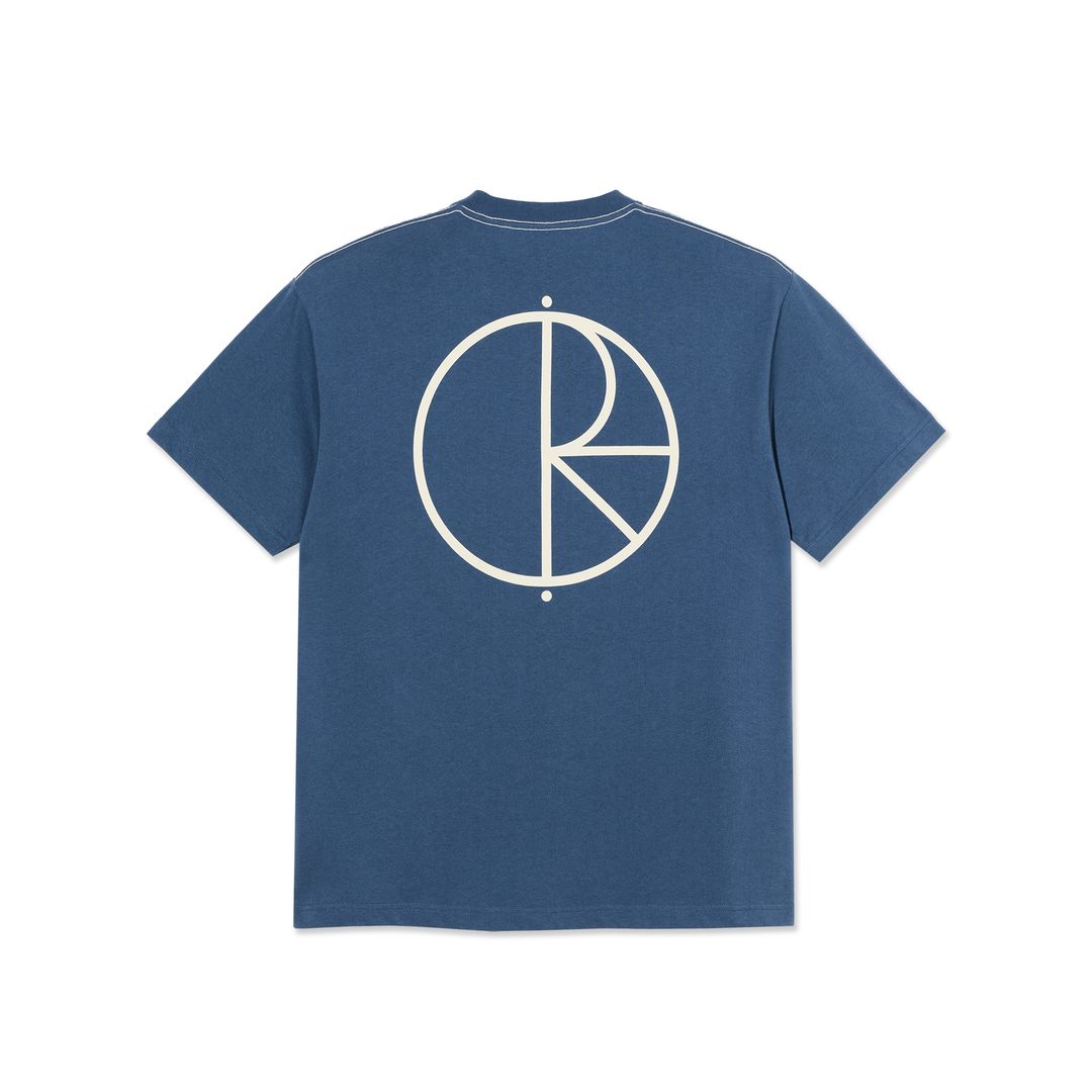 Polar Contrast Tee Stroke Logo - Grey Blue