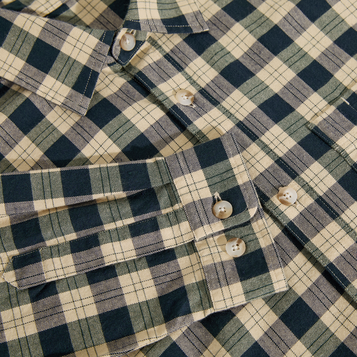 Polar Mitchell LS Shirt - Teal / Butter