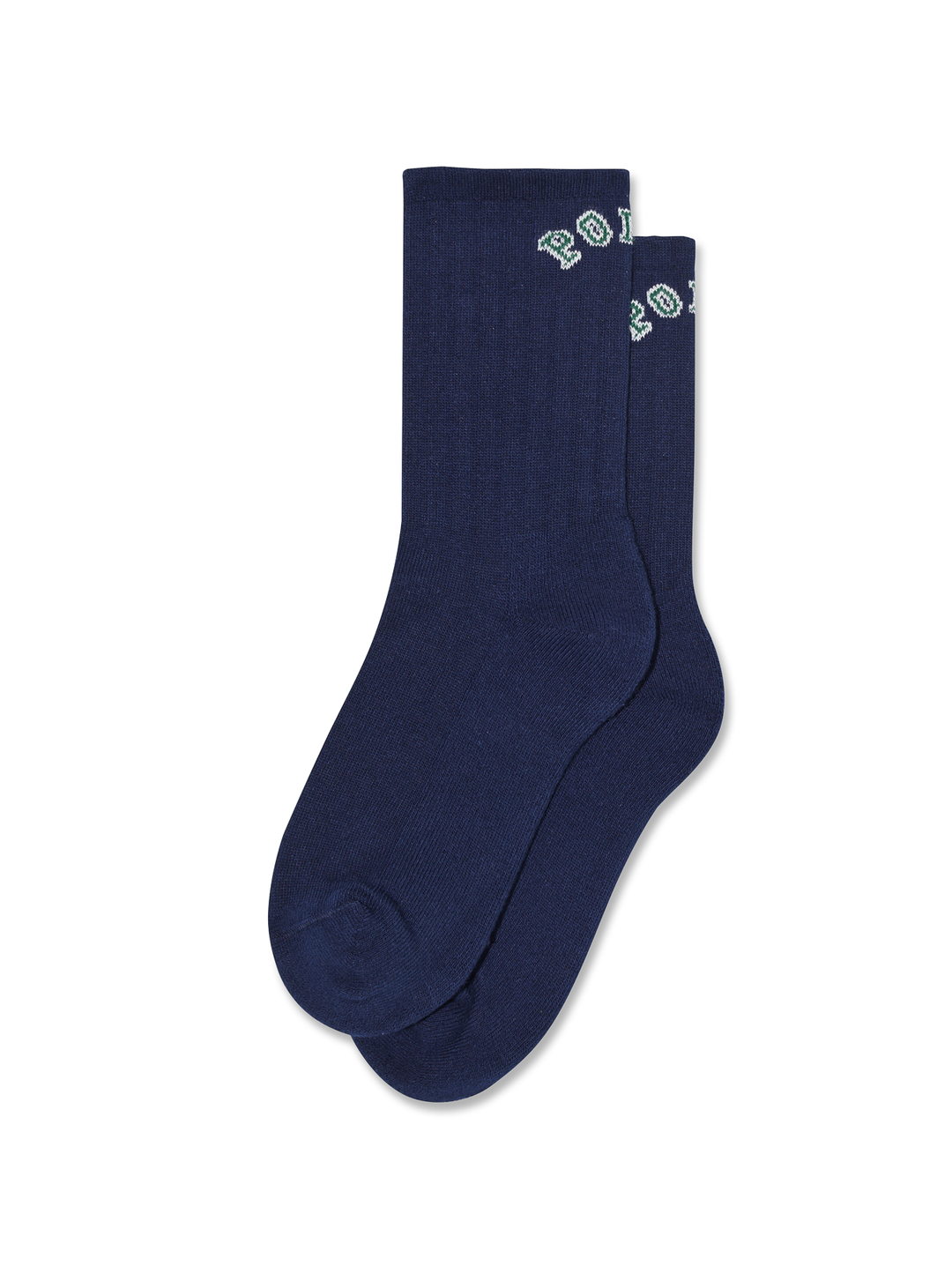 Polar College Logo Rib Socks - Dark Blue
