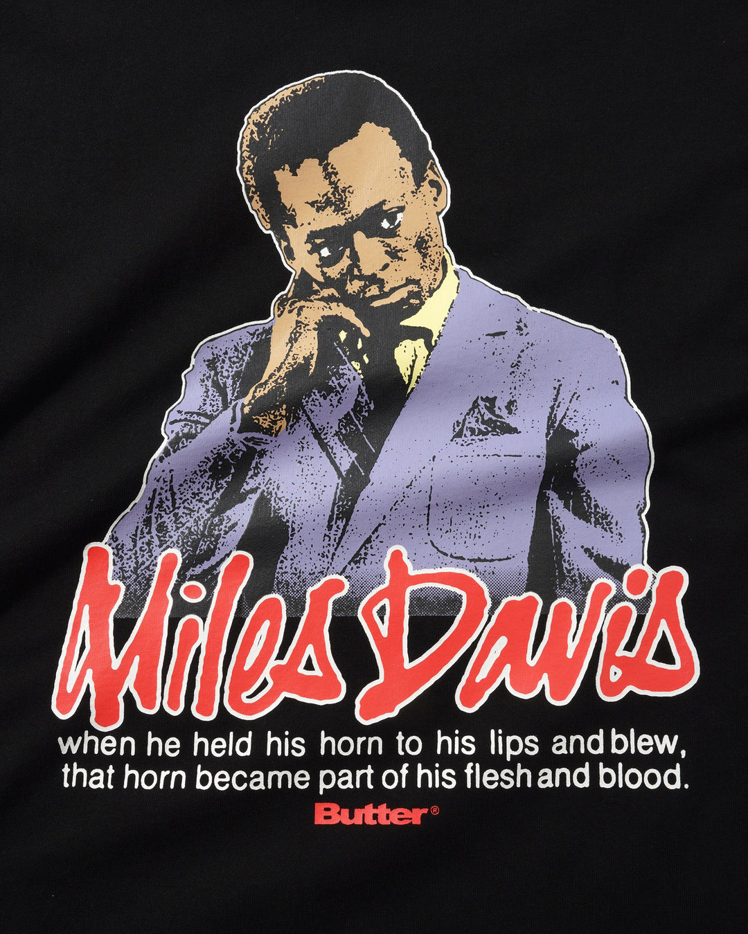 Butter x Miles Davis Portrait Tee - Black