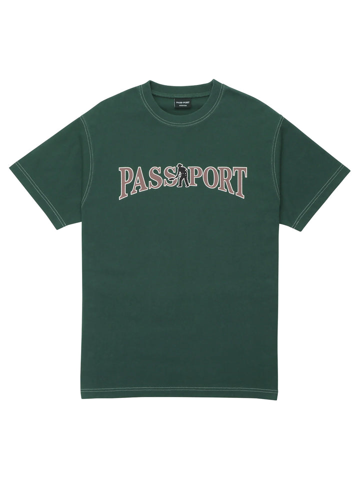 Passport Official Contrast Tee - Washed Forest Green