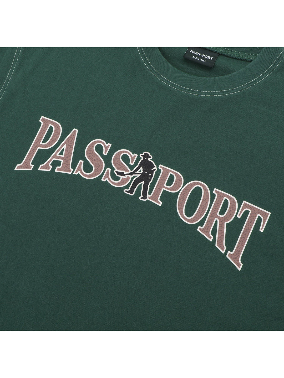 Passport Official Contrast Tee - Washed Forest Green
