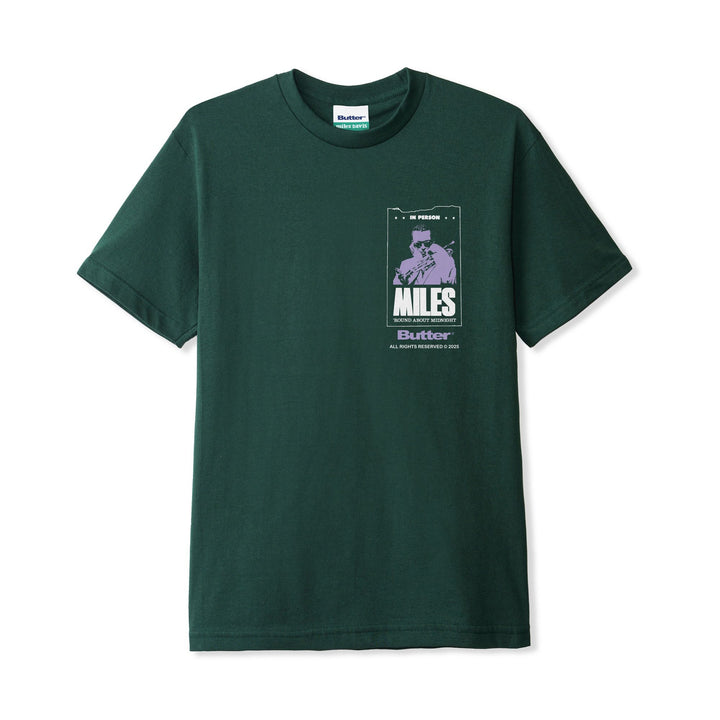 Butter x Miles Davis Round About MIdnight Tee - Dark Forest