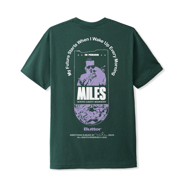 Butter x Miles Davis Round About MIdnight Tee - Dark Forest