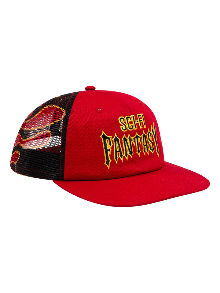 Sci Fi Fantasy Biker Logo Hat - Red