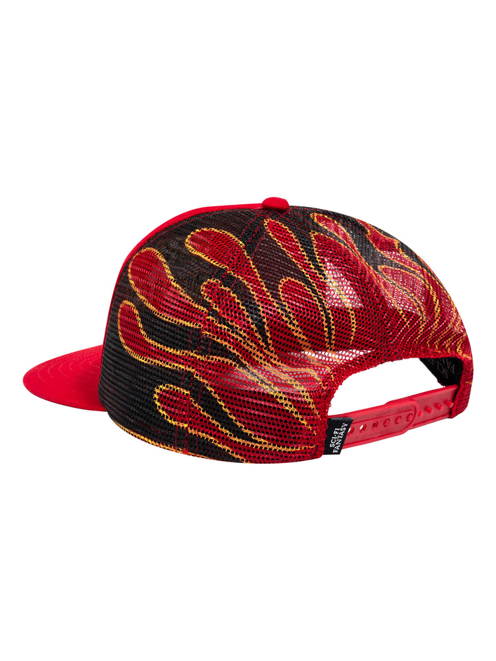 Sci Fi Fantasy Biker Logo Hat - Red