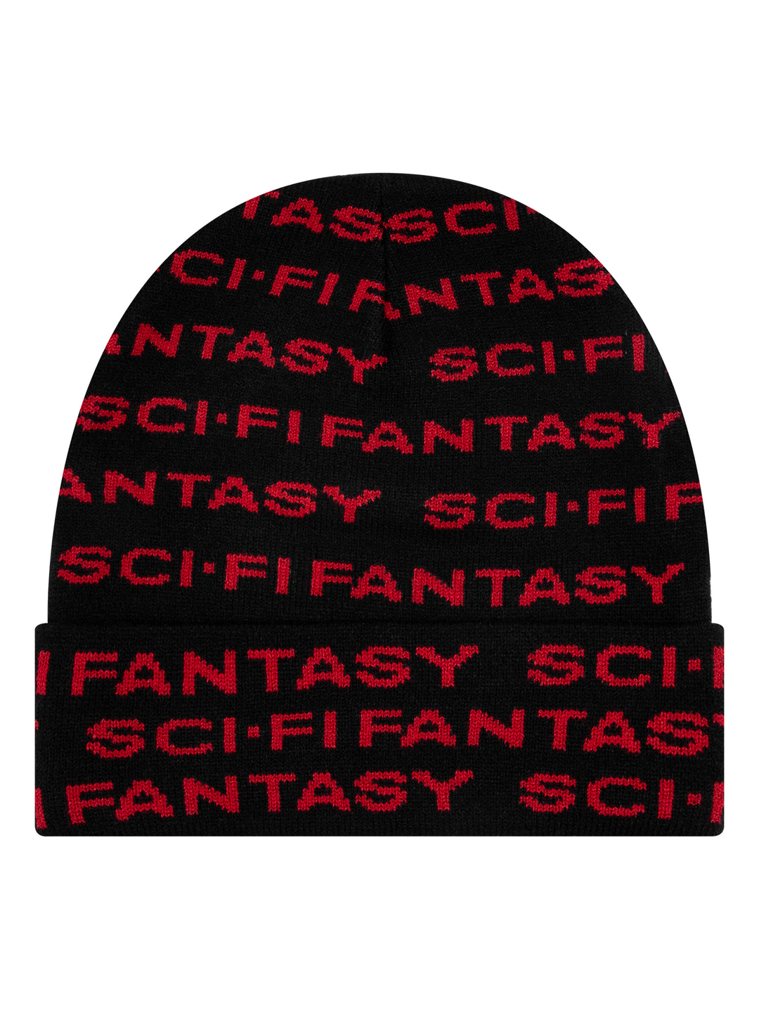 Sci Fi Fantasy Repeat Logo Beanie - Black