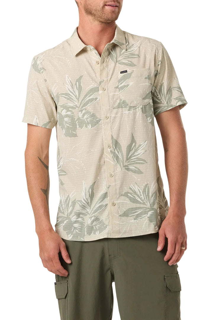 O'Neill TRVLR Perforated Printed Standard Fit Shirt - Khaki 2