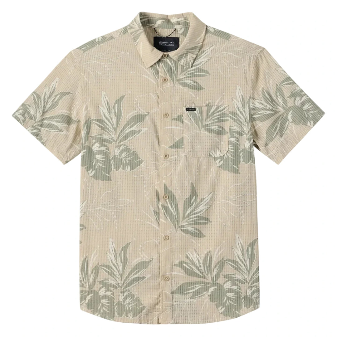 O'Neill TRVLR Perforated Printed Standard Fit Shirt - Khaki 2