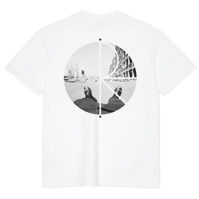 Polar Fill Logo Tee Happy Sad - White
