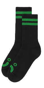 Polar Rib Socks Happy Sad - Black / Green