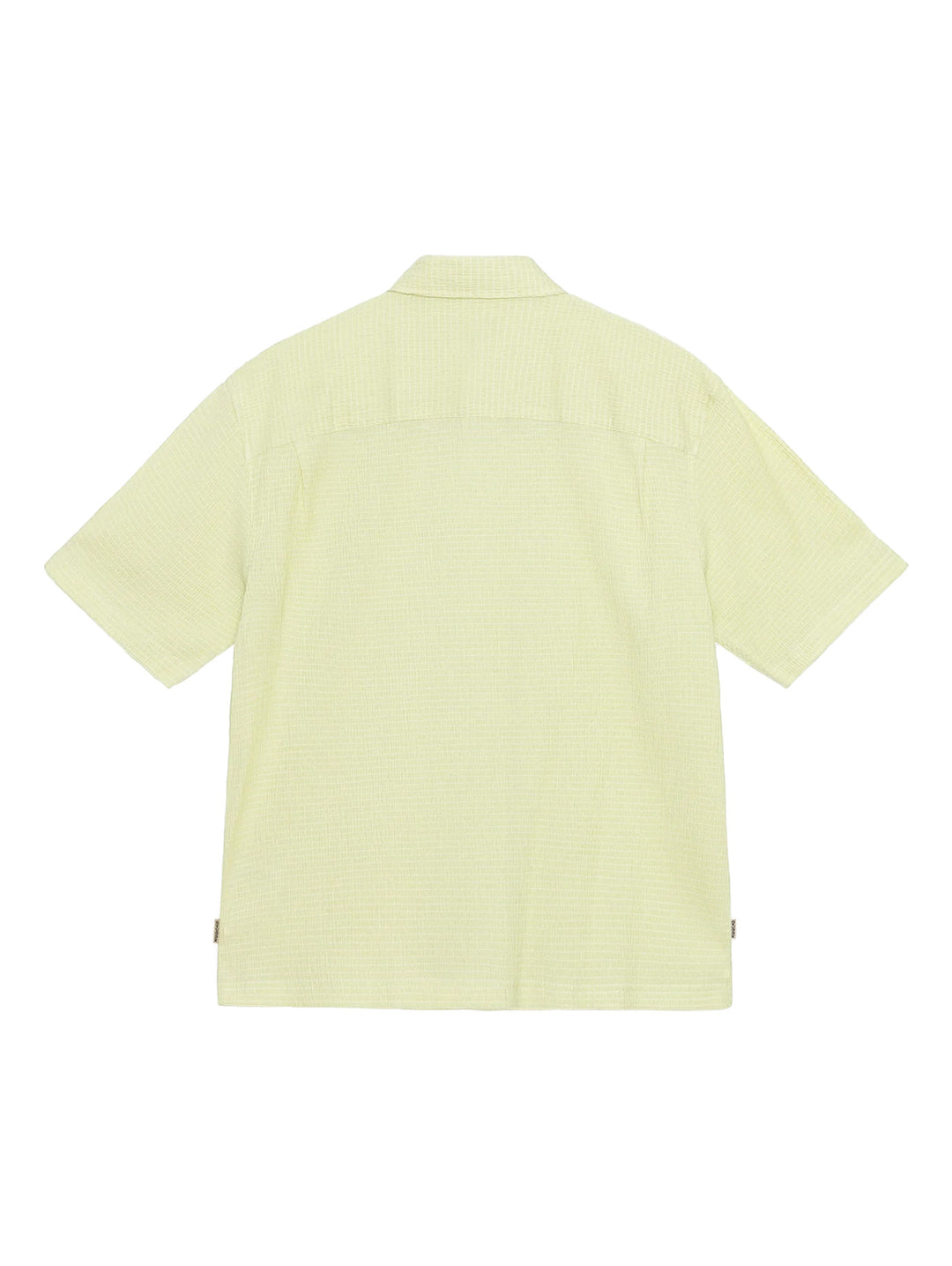 Stussy Boxy Flat Hem Crinkled Shirt - Lime