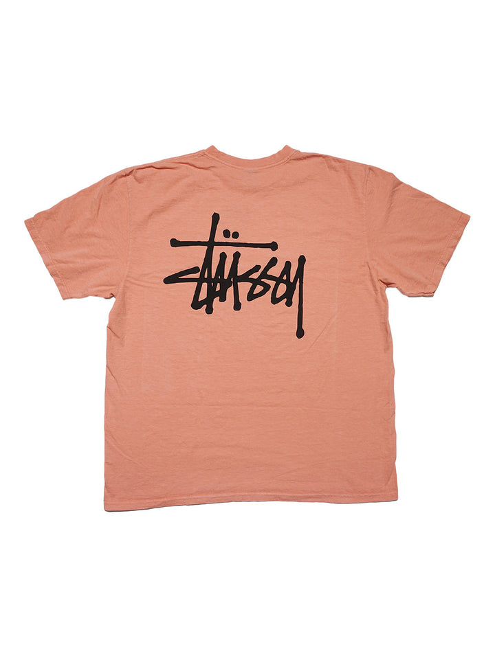 Stussy Basic Pigment Dyed Tee - Coral