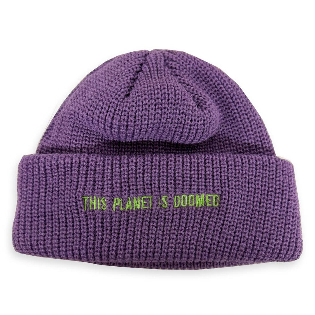 The Killing Floor Still Doomed Beanie - Purple / Chartreuse
