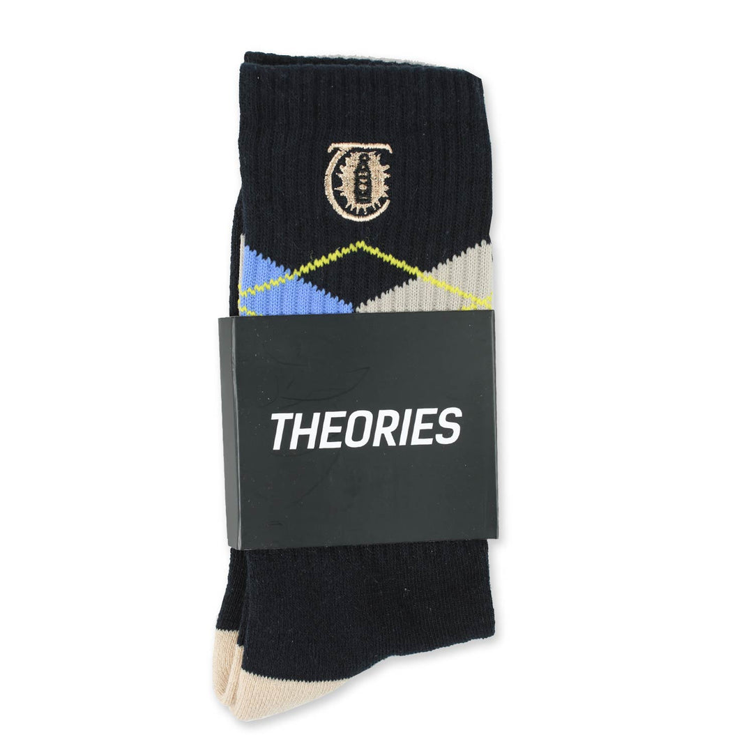 Theories Argyle Sock - Black & Lavender