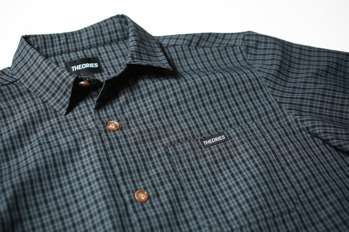 Theories Avignon Flannel Button-Up Shirt - Azure Blue