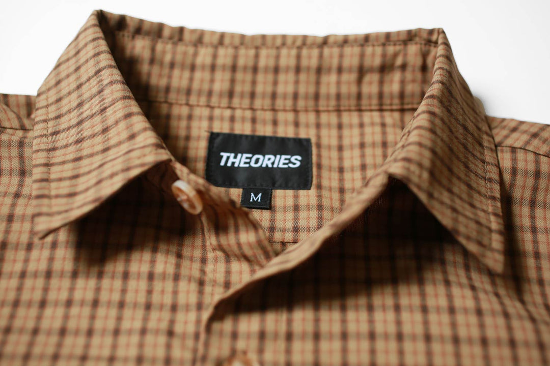 Theories Avignon Flannel Button-Up Shirt - Caramel