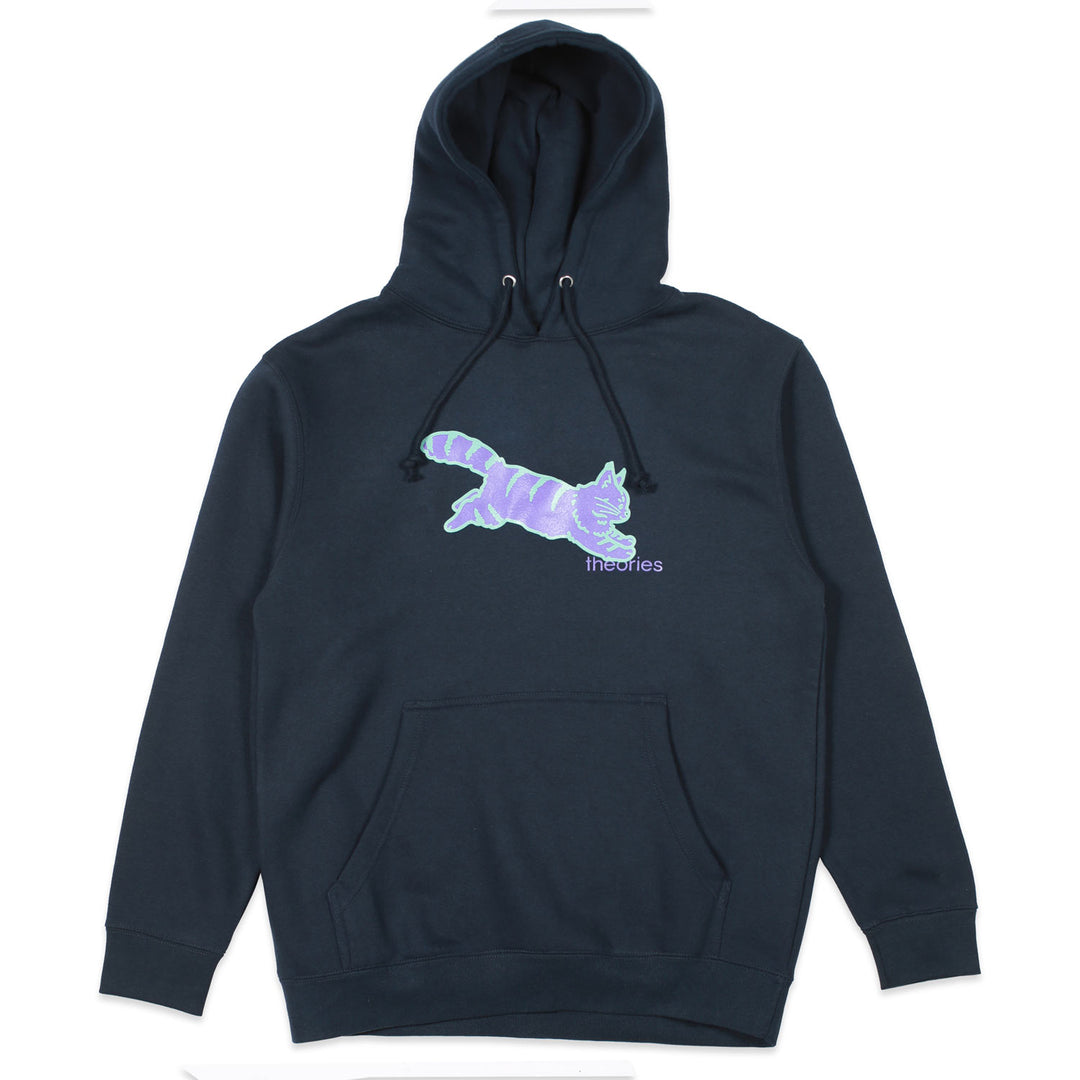Theories Conscious Kitty Hoodie - Washed Navy