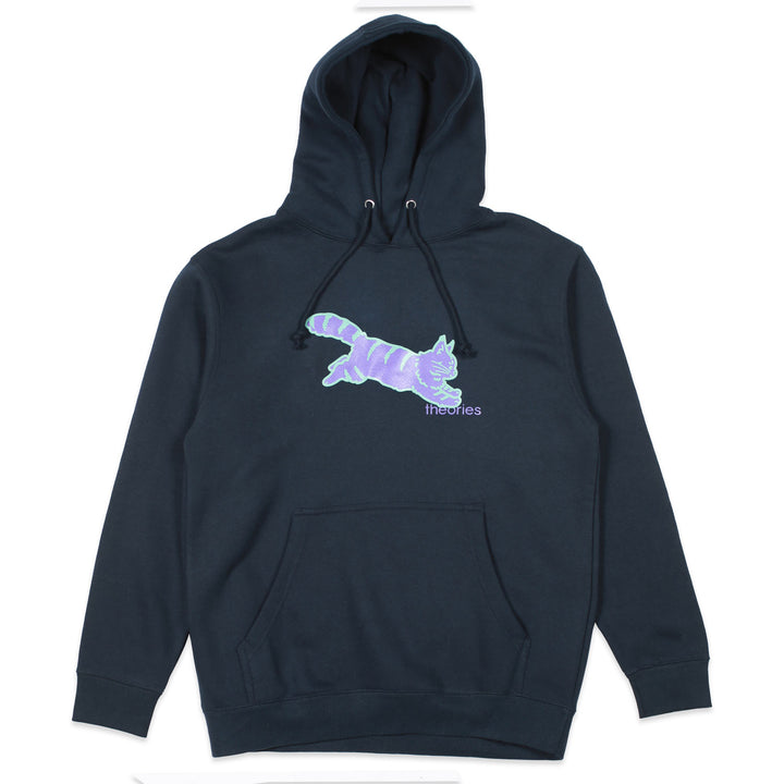 Theories Conscious Kitty Hoodie - Washed Navy